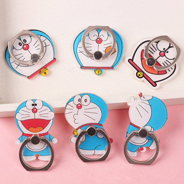 手机扣指环支架背贴桌面便携小巧随身可爱卡通简约哆啦A梦叮当猫