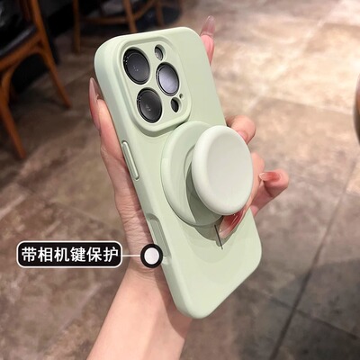 新款2025网红爆款相机按键保护使适用苹果16pro手机壳iphone15promax镜头全包ip超好看液态硅胶14磁吸支架13