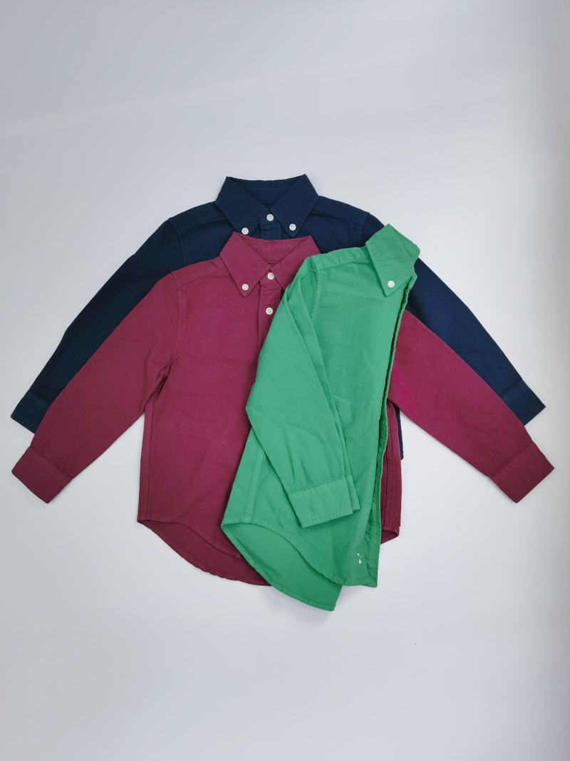 童装中性春秋长袖小马标棉质衬衫