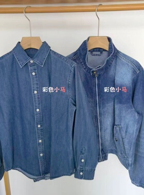 女士经典外套 吉杼歆RL秋冬立领老干部牛仔夹克修身版牛仔布衬衫