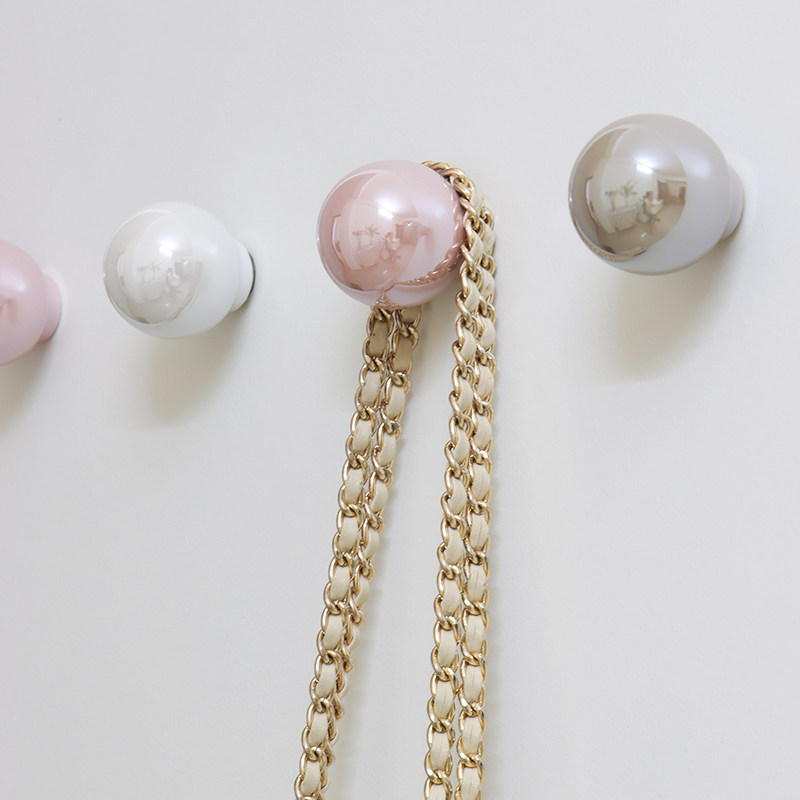 珍珠圆球衣柜旁挂衣钩陶瓷