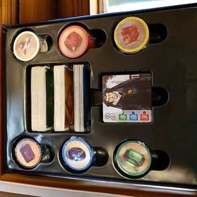 英文版璀璨桌游宝石筹码休闲 聚会商人理财卡牌棋牌桌面游戏 牌套