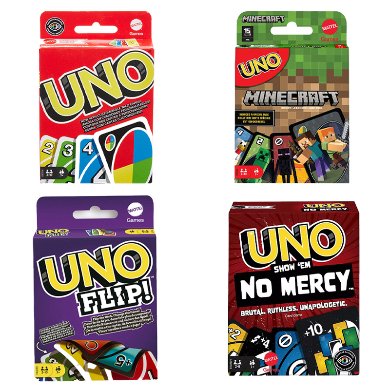 正版美泰UNO纸牌桌面欢乐休闲聚会多人优诺游戏互动桌游绝不留情