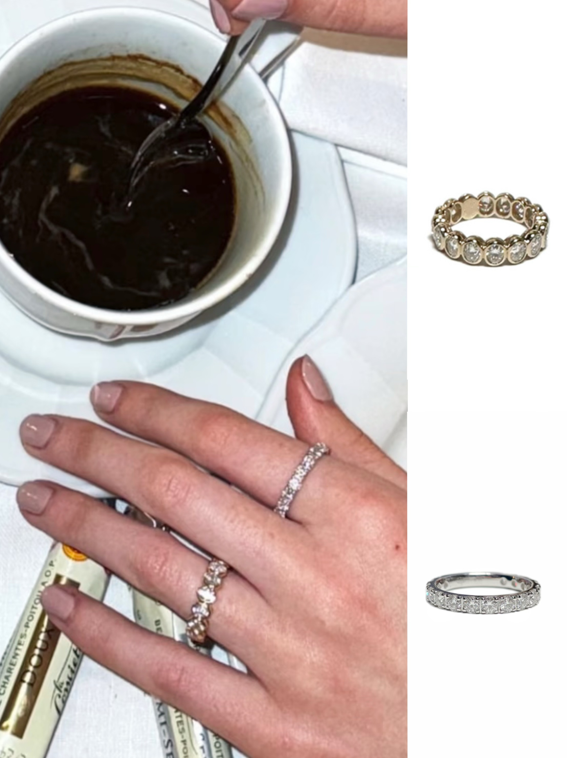 自制小众品牌maman高级感满钻戒指百搭精致纯银叠戴不撞款指环