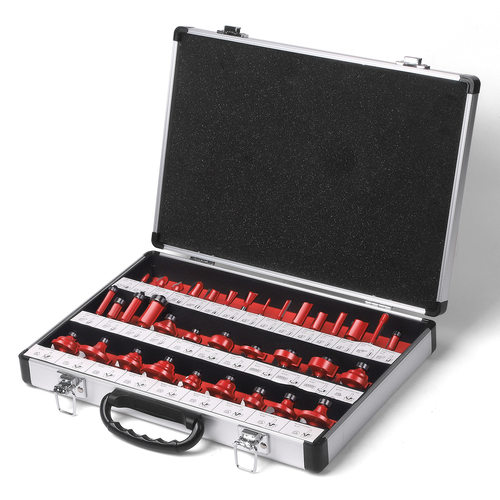 跨境35件套木工铣刀6mm柄部钨钢刀片修边机雕刻机刀头圆角刀倒角