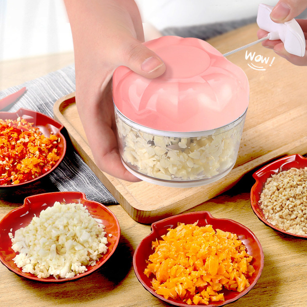 迷你手动蒜泥器多功能家用切菜机绞馅机料理机蒜蓉神器调料捣碎