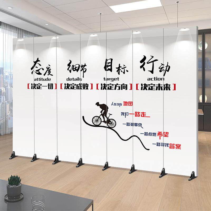 简易屏风隔断墙板自装办公室可移动折叠简约饭店客厅遮挡活动折屏