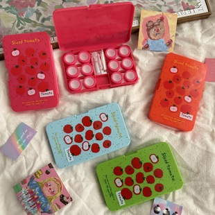 ins风隐形眼镜盒便携式可爱多副装美瞳收纳盒子伴侣护理盒防漏