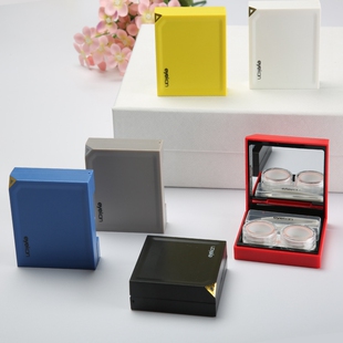 冷淡风磁吸隐形眼镜盒方形简约美瞳盒防漏水便携护理伴侣收纳盒子