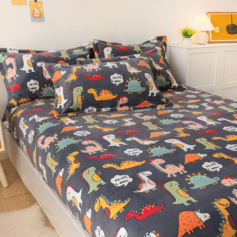 秋冬加厚牛奶绒床笠定做订制榻榻米高低床罩拼接床单子母床儿童床