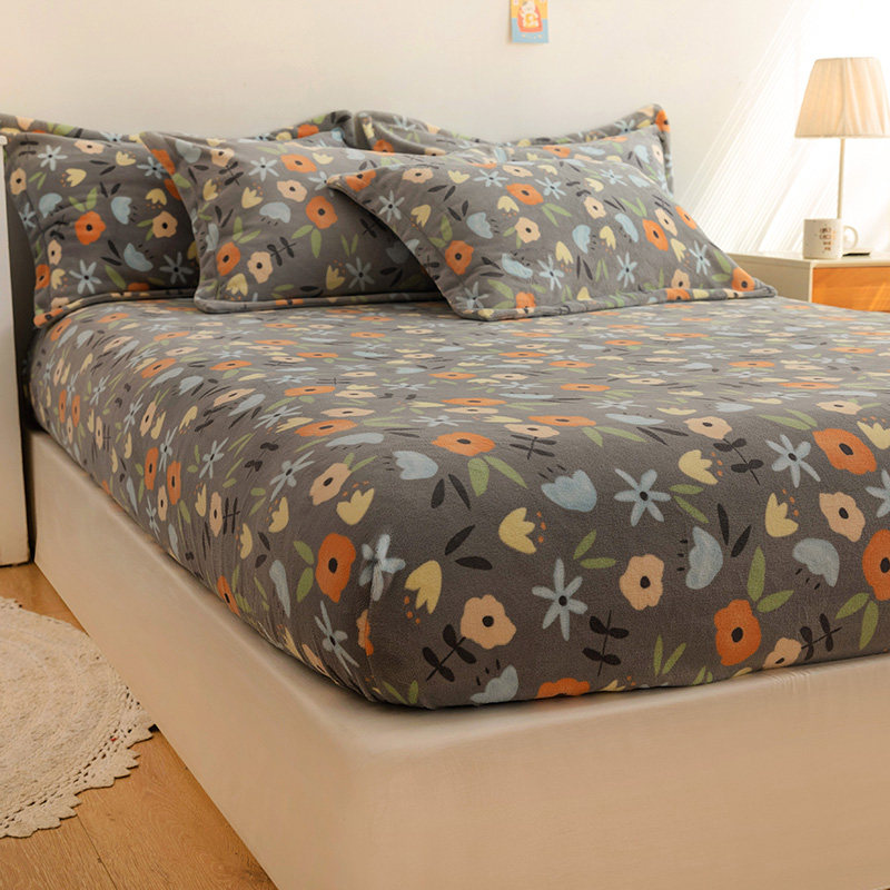 定制牛奶绒床笠床罩加厚加绒床单定做尺寸学生宿舍90×190珊瑚绒