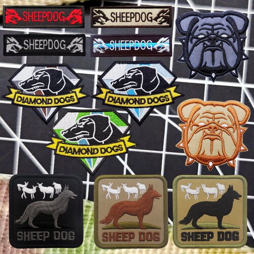 K9牧羊犬刺绣魔术贴德牧宠物徽章恶霸犬士气章个性臂章户外背包贴