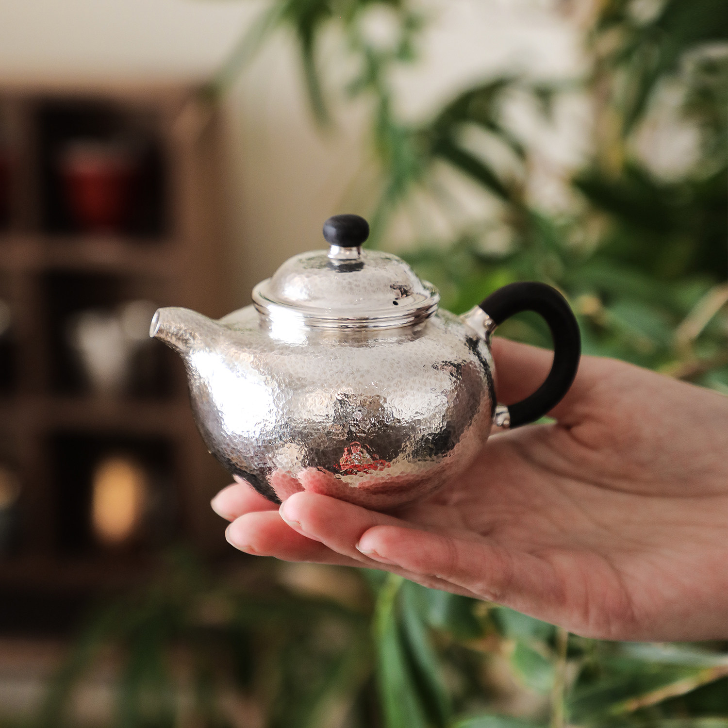 纯银时代 掇只泡茶壶足银999手工银壶精致复古茶器180ml送礼定制
