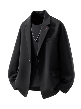 jmhomme 新款韩版简约刺绣金属扣设计休闲西装帅气大码男装西服潮