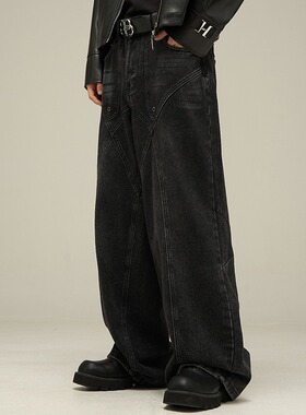 jmhomme美式小众宽松裤子男设计感冷淡风感潮牌痞帅炸街大码