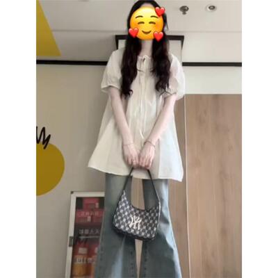 美式微喇叭牛仔裤女春秋2