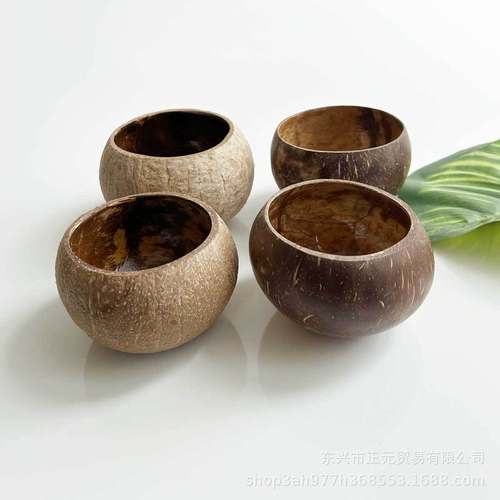 天然椰子碗家用蜡烛香薰杯装饰