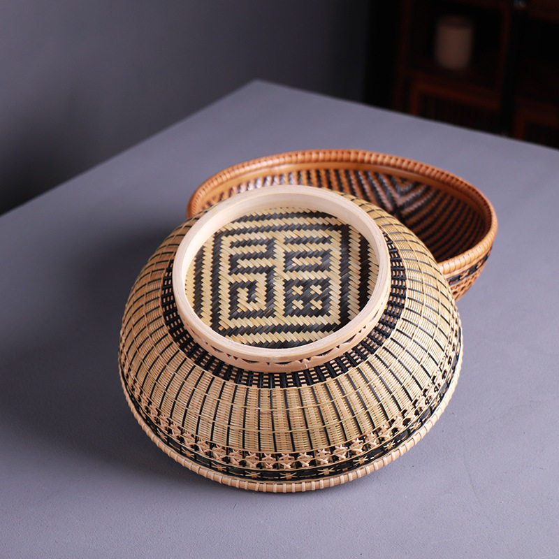 竹筛子簸箕竹编带孔竹筐竹制品