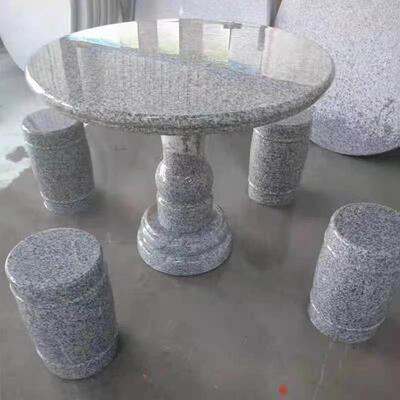 花岗石桌庭石凳外院天然大理石长方形凳子仿古岩中式家用圆户无品