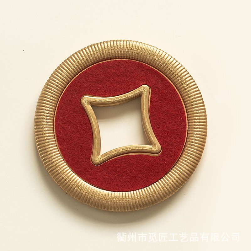 金色铜钱挂饰仿真塑料大号钱币新年装饰配件招财进宝春节布置