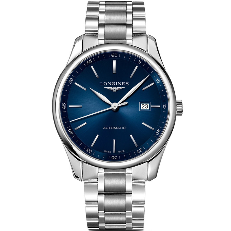 瑞士浪琴longines手表名匠系列自动机械镶钻钢带男表 40mm