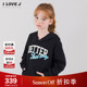 JXFTO33 儿童字母刺绣连帽休闲卫衣 110码 ILOVEJ韩国童装