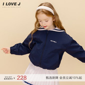 防风衣学院风儿童外套 女童海军领薄款 JWSOU22 2026春季 ILOVEJ童装