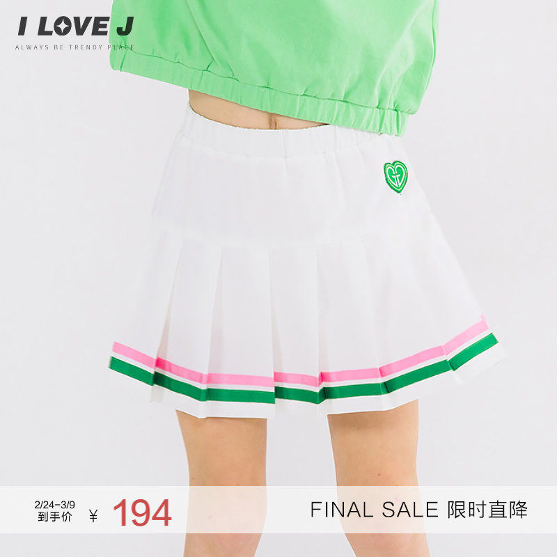 ILOVEJ童装夏季女童网球百褶裙运动休闲半身裙/JWUSK03