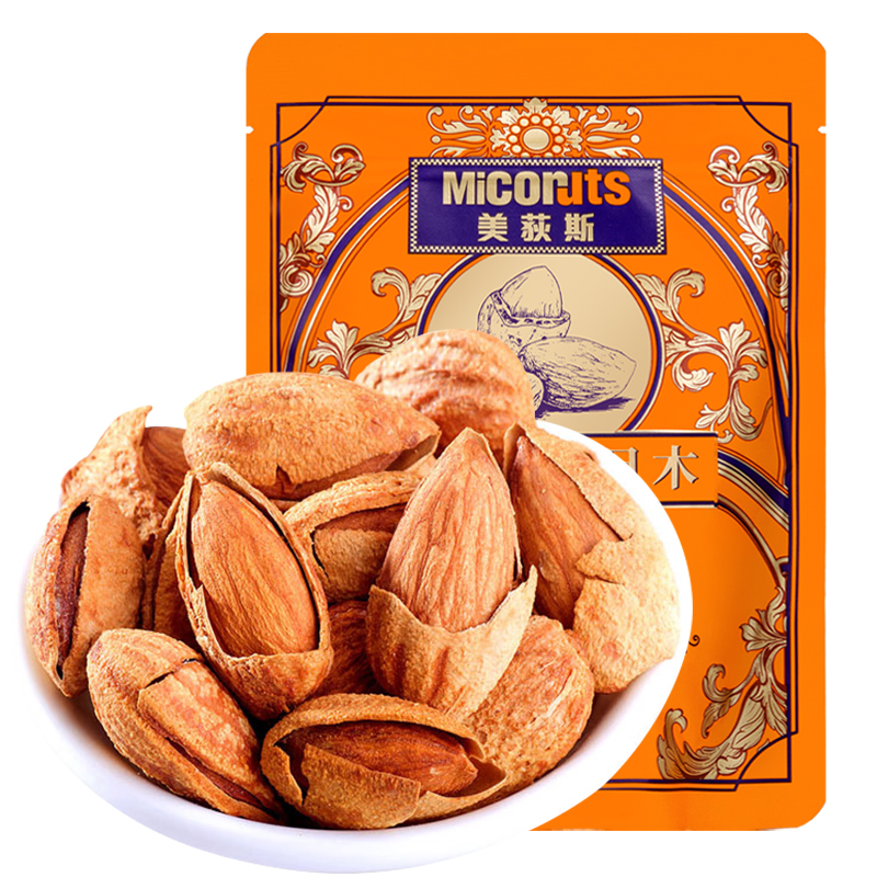 美荻斯加州NP巴旦木100g儿童食品坚果零食