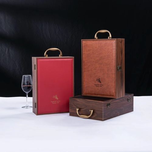 加宽红酒包装礼盒皮加木高档双支装木盒红酒盒礼品盒葡萄酒包装盒