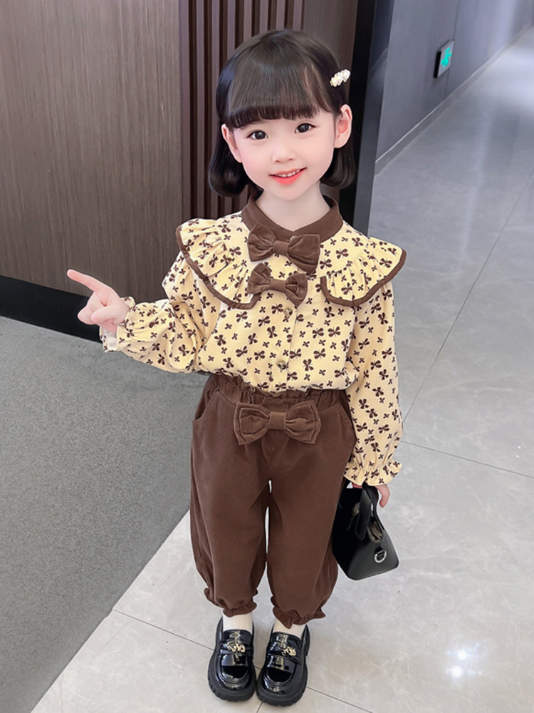 品牌专柜女童2025新款套装秋季儿童春秋甜美宝宝小香风洋气两件套