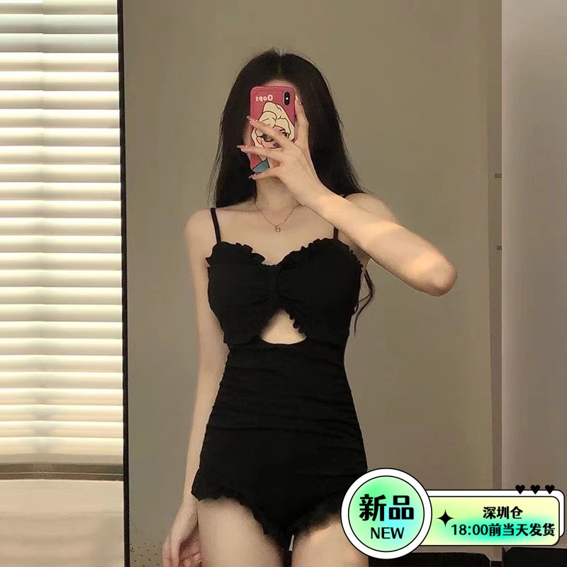 2025新款连体泳衣女夏季网红风遮肚显瘦大码遮肉高级感爆款游泳装