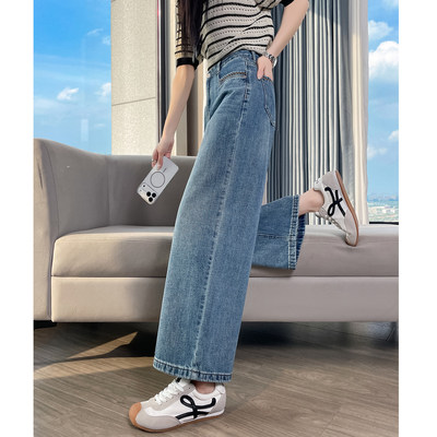 阔腿牛仔裤女2026新款小