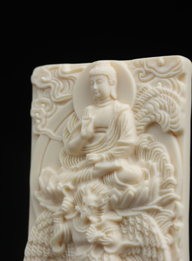 50号释迦摩尼佛鹿角雕刻轻奢小众项链男高级感毛衣项链女新款吊坠