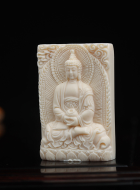 21阿弥陀佛鹿角雕刻轻奢小众项链男高级项链女生新款潮绳百搭吊坠