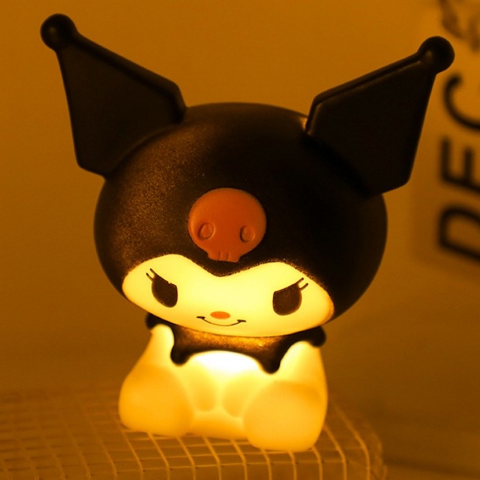 库洛米发光玩具卡通人物骷髅米小夜灯卧室酷乐米摆件Kuromi玩偶灯