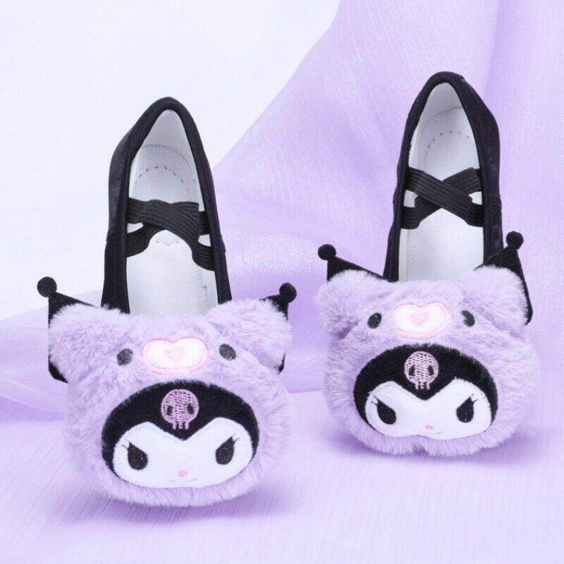 可爱儿童舞蹈鞋女孩练功跳舞鞋幼儿园室内表演卡通库洛米芭蕾舞鞋