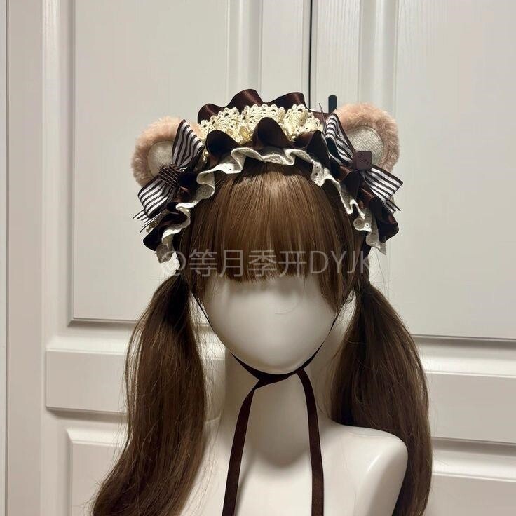 Lolita可爱甜美风小熊手作头饰
