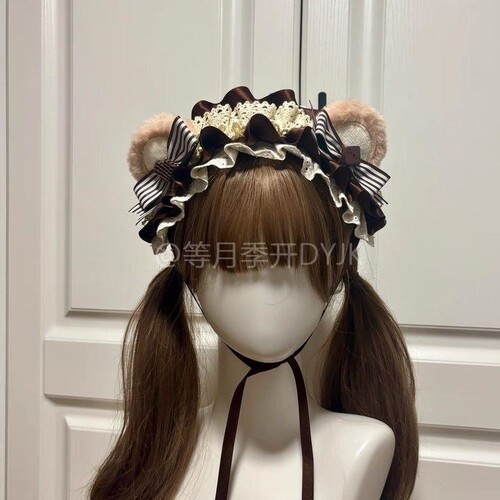 Lolita可爱甜美风小熊手作头饰