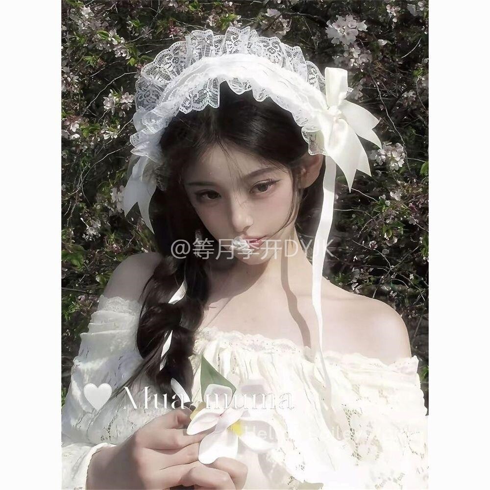 Lolita蕾丝蝴蝶结发带cos配饰