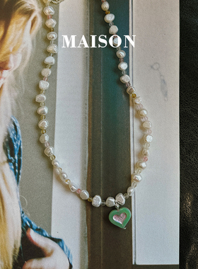 天然贝母珍珠项链拼接法式复古气质巴洛克锁骨链高级感秋冬配饰