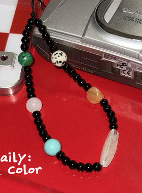 Daily Color手机链挂链原创串珠挂饰手腕短款挂绳防丢礼物