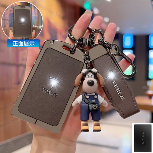 合金真皮高端轻奢特斯拉卡片包