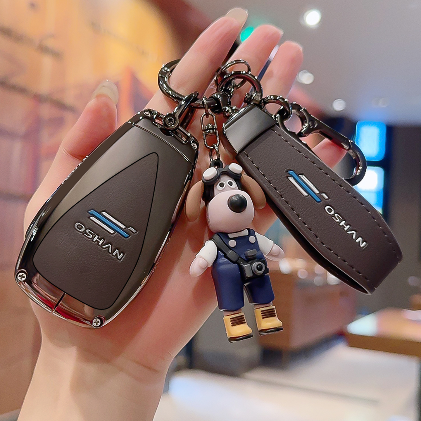 合金真皮高端轻奢起欧尚钥匙套