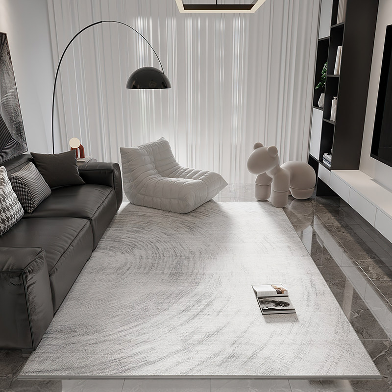 侘寂风客厅地毯轻奢沙发茶几毯现代简约新款卧室进门地垫极简家用