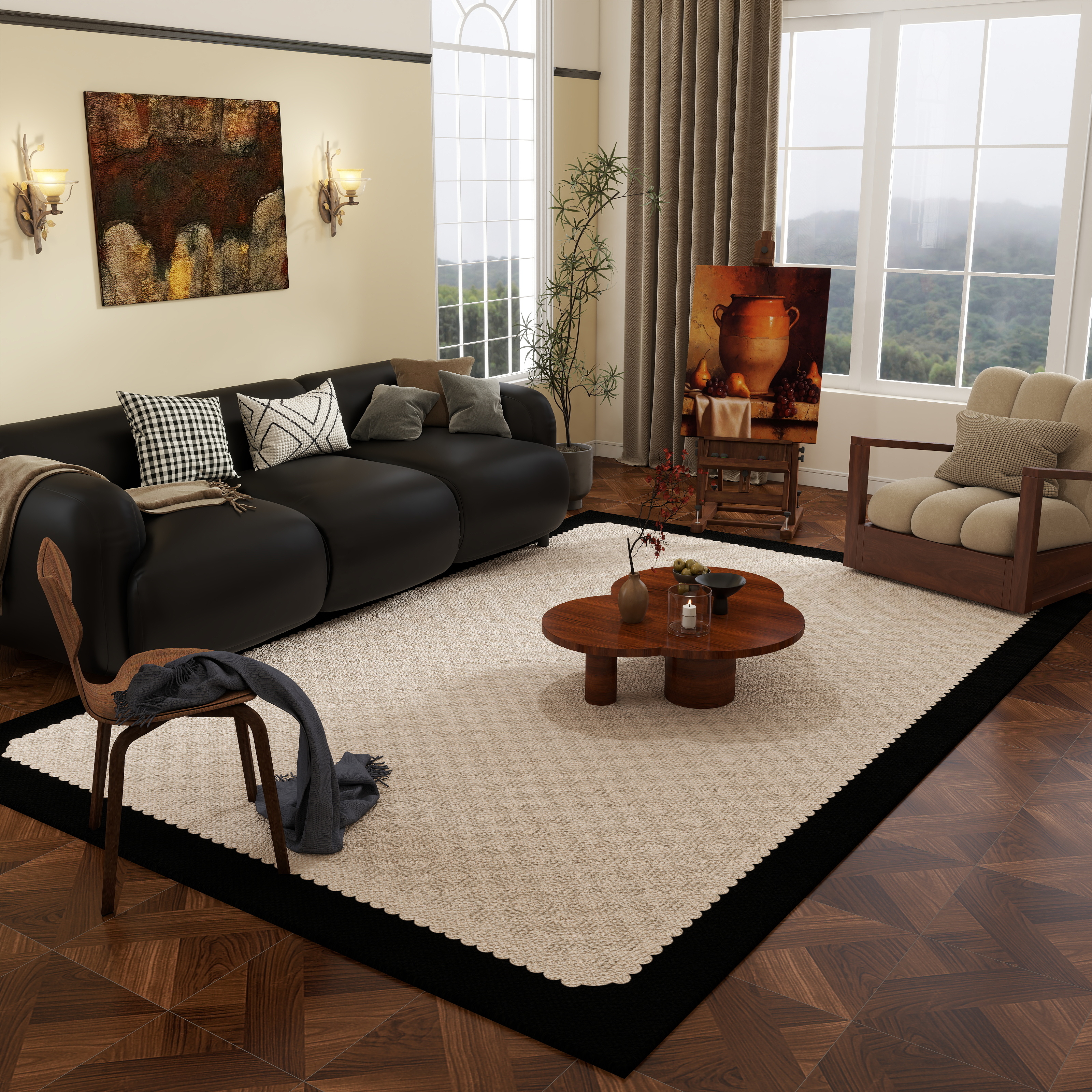 家用客廳臥室中古風高端復古地毯