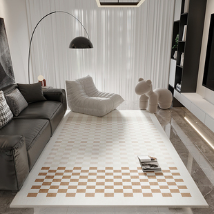 新款 侘寂风客厅地毯卧室轻奢家用地垫法式 简约现代沙发茶几床边毯