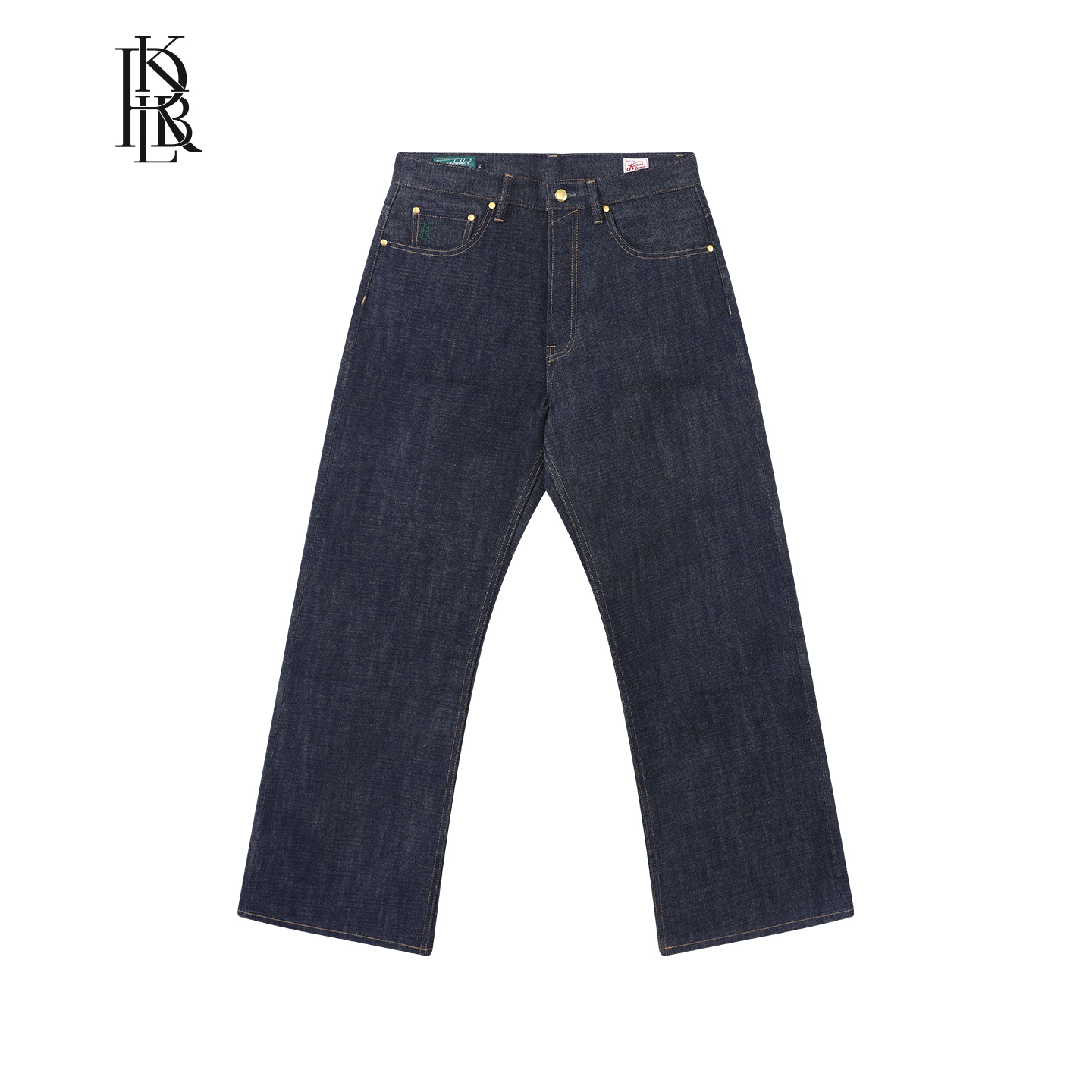 蓝布屋日本贝原阔腿赤耳牛仔裤