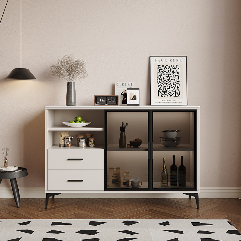 ENF级实木岩板餐边柜定制储物柜