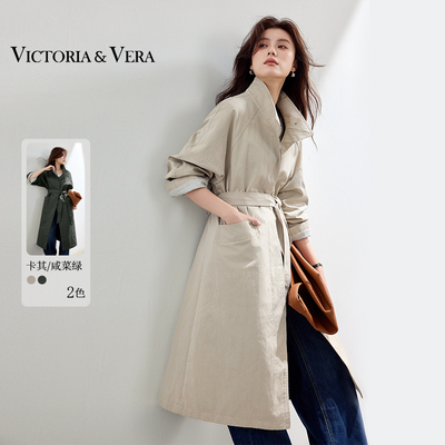 浅卡其色风衣女小个子巴恩风2025秋季新款气质英伦宽松中长款外套